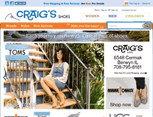 Tablet Screenshot of craigsshoestore.com